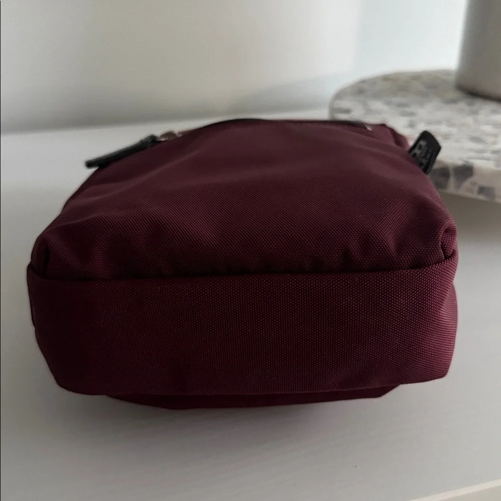 Marimekko Cash & Carry Canvas Crossbody Nylon Maroon Bag